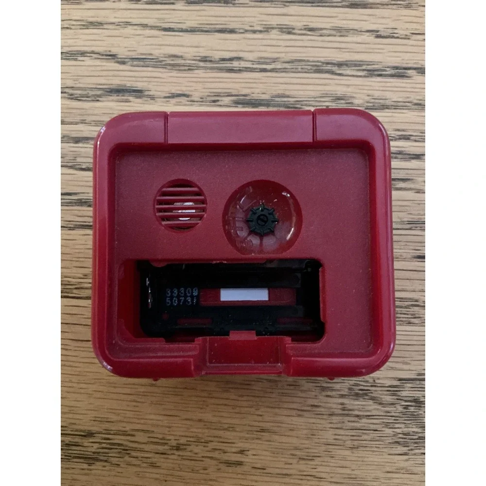 Lorus Quartz Mickey Mouse Travel Alarm Clock Red Square Vintage LHZ101F Disney